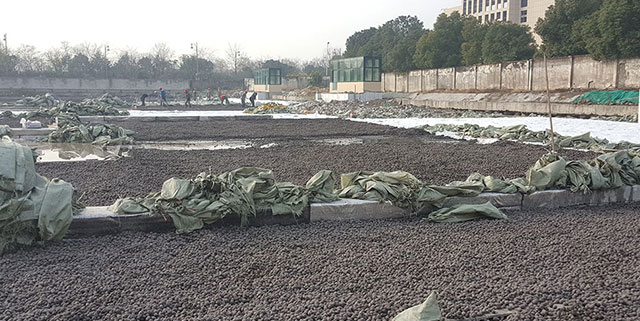 浙江省杭州西湖區第七中學操場回填陶粒